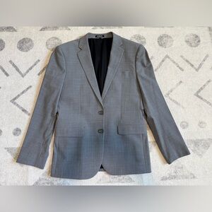Express Men’s Gray Two-Button Suit Jacket